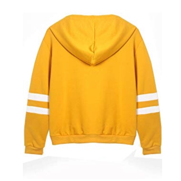 Graphic Honey Golden Pull On Hooded Sweater - Picture 3 of 4
